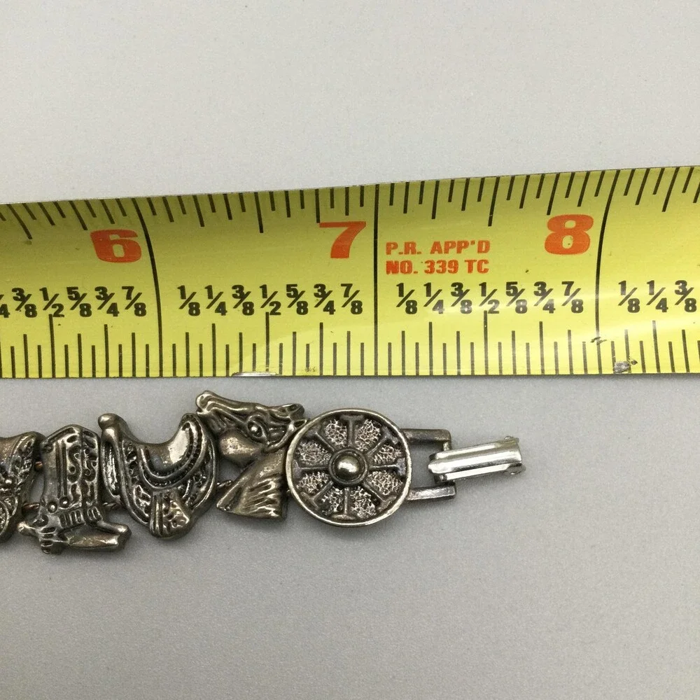 Belmar Womens Watch 21mm Silver Tone Western Slide Charms New Battery 7.5